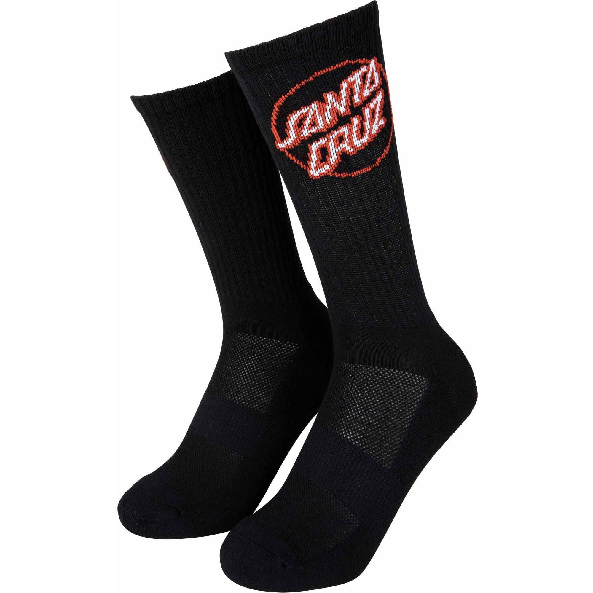 2026 Santa Cruz Mens Partial Dot Sock SCA-SCK-0621 - Black